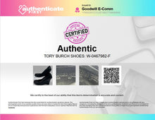 Load image into Gallery viewer, Authentic Tory Burch Womens Sally Black Leather Slip-On Wedge Pump Heels Size 37
