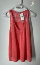Load image into Gallery viewer, Pimkie Womens Pink Lace Sleeveless Scoop Neck Pullover Tank Top Size M With Tag
