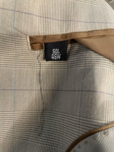Load image into Gallery viewer, Circola Moda Mens Light Beige Plaid Two-Button Blazer Jacket Size 50L/46W
