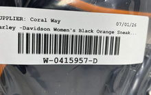 Load image into Gallery viewer, Harley-Davidson Womens Roarke Black Orange Low Top Lace-Up Sneaker Shoes Size 8

