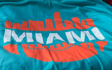 Load image into Gallery viewer, Mens Orange Green Miami Dolphins Brown #00 Graphic Activewear T-Shirt Size 4XL
