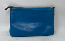 Load image into Gallery viewer, Trussardi Womens Blue Leather Chain Strap Zipper Crossbody Bag
