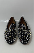 Load image into Gallery viewer, Saks Fifth Avenue Mens Black Suede Slip-On Low Top Studded Loafer Shoes Size 9 M
