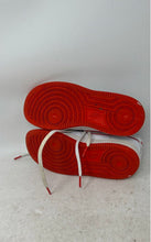 Load image into Gallery viewer, Nike Boys Air Force 1 Low White Orange Leather Lace-Up Sneakers Shoes Size 2Y
