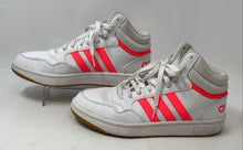 Load image into Gallery viewer, Adidas Womens Hoops 3.0 Mid GW5458 White Orange Lace-Up Sneaker Shoes Size 9
