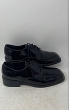 Load image into Gallery viewer, Perry Ellis Mens Black Patent Leather Lace-Up Oxford Dress Shoes Size 10.5 M

