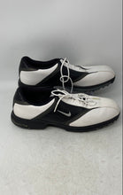 Load image into Gallery viewer, Nike Mens Heritage 418624-101 White Black Leather Lace-Up Golf Shoes Size 11
