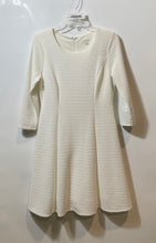 Load image into Gallery viewer, Calvin Klein Womens White Round Neck 3/4 Sleeve Back Zip A-Line Dress Size 10
