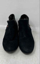 Load image into Gallery viewer, Sam Edelman Girls Petty Black Red Embroidered Block Heel Ankle Bootie Size 1
