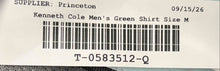 Load image into Gallery viewer, Kenneth Cole Reaction Mens Green Short Sleeve Slim Fit Button-Up Shirt Size M
