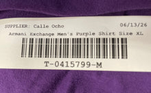 Load image into Gallery viewer, Armani Exchange Mens Purple Short Sleeve Crew Neck Pullover T-Shirt Size XL

