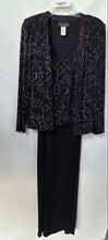 Load image into Gallery viewer, Alex Evenings Womens Blue Rhinestone 2-Piece Dress &amp; Jacket Set Size 8
