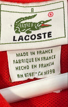 Load image into Gallery viewer, Lacoste Mens Red Short Sleeve Spread Collar Golf Regular Fit Polo Shirt Size 8
