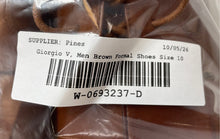 Load image into Gallery viewer, Giorgio V Mens Brown Leather Square Toe Lace-Up Oxford Dress Shoes Size 10M
