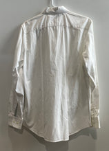 Load image into Gallery viewer, Banana Republic Mens White Striped Print Floral Embroidery Button-Up Shirt Sz S
