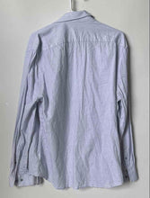 Load image into Gallery viewer, Express Mens Purple Printed Collared Long Sleeve Dress Shirt Size Large
