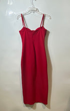 Load image into Gallery viewer, Zara Womens Red Sleeveless Sweetheart Midi Bodycon Dress Size Medium
