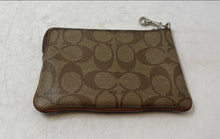 Load image into Gallery viewer, Coach Womens Brown Monogram Credit Card Slots Corner Zip Clutch Wallet
