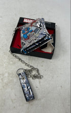 Load image into Gallery viewer, Marvel Womens Multicolor Captain America Print Tri-fold Chain Wallet With Box
