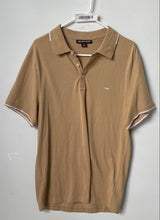 Load image into Gallery viewer, Michael Kors Mens Khaki Short Sleeve Collared Golf Polo Shirt Size Large
