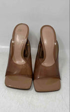 Load image into Gallery viewer, Zara Womens Brown Leather Square Toe Slip-On Transparent Slide Sandals Sz EUR 37
