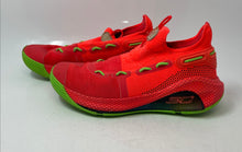 Load image into Gallery viewer, Under Armour Mens Curry 6 3020612 Orange Green Sneakers Shoes Size 7.5 No Laces
