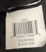 Load image into Gallery viewer, BCBGMAXAZRIA Womens Black Long Sleeve Henley Tie Neck Mini Dress Size M With Tag
