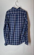Load image into Gallery viewer, Abercrombie &amp; Fitch Mens Blue Plaid Collared Long Sleeve Button-Up Shirt Size L
