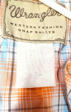 Load image into Gallery viewer, Wrangler Mens Multicolor Plaid Short Sleeve Pockets Snap Button-Up Shirt No Size
