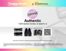 Load image into Gallery viewer, Authentic Tory Burch Womens Skylar Black Silver White Ballet Flats Size 5.5 M

