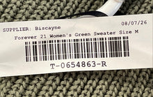 Load image into Gallery viewer, Forever 21 Womens Green Long Sleeve Pullover Sweater Size Medium
