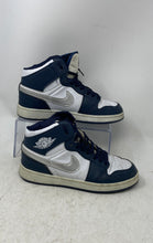 Load image into Gallery viewer, Nike Mens Air Jordan 1 Mid 717075-005 Blue Silver White Sneaker Shoes Size 6.5
