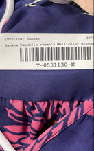 Load image into Gallery viewer, Banana Republic Womens Multicolor Floral V-Neck 3/4 Sleeve Blouse Top Size S
