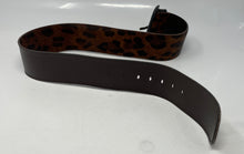 Load image into Gallery viewer, Authentic Furla Womens Brown Black Leopard Print Pony Hair Fashion Belt Size M
