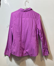 Load image into Gallery viewer, Old Navy Womens Purple Cotton Long Sleeve Collared Button-Up Shirt Size Medium
