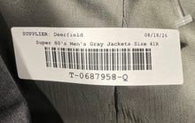 Load image into Gallery viewer, Gianfranco Ruffini Mens Gray Wool Notch Lapel Four-Button Blazer Size 41R
