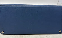Load image into Gallery viewer, Kate Spade Womens Blue Pebbled Leather Double Handle Magnetic Satchel Bag

