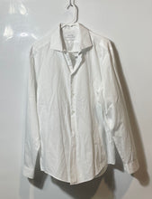 Load image into Gallery viewer, Calvin Klein Mens White Cotton Slim Fit Dress Shirt Size Large 16-16.5 34/35
