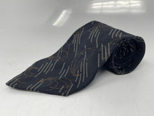 Load image into Gallery viewer, Valentino Mens Black Printed 100% Silk Classic Adjustable Designer Necktie
