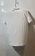 Load image into Gallery viewer, DKNY Womens White Short Sleeve Round Neck Sequin Pocket Pullover T-Shirt Size M
