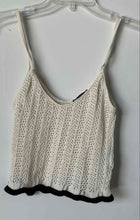 Load image into Gallery viewer, Zara Womens Beige Black Sleeveless V-Neck Short Pullover Camisole Top Size S
