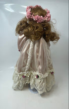 Load image into Gallery viewer, Seymour Mann Porcelain Theresa C3198 Communion Pink Dress Floral 18 Inch Doll
