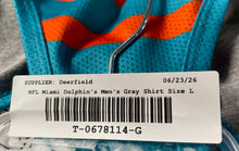 Load image into Gallery viewer, NFL Mens Gray Heather Miami Dolphins Football Tank Top Size Large
