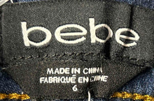 Load image into Gallery viewer, Bebe Womens Blue Denim Stretch Dark Wash Pockets Mini Skirt Size 6
