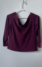 Load image into Gallery viewer, Divided By H&amp;M Womens Purple 3/4 Sleeve Cowl Neck Pullover Blouse Top Size Large
