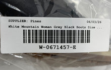 Load image into Gallery viewer, White Mountain Womens Topaz Gray Black Leather Side Zip Snow Boots Size 9.5M
