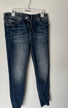 Load image into Gallery viewer, True Religion Womens Jennie Blue Denim Curvy Mid-Rise Super Skinny Jeans Size 30
