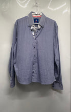 Load image into Gallery viewer, Italian Repubblica Mens Blue White Printed Long Sleeve Button-Up Shirt Size 5
