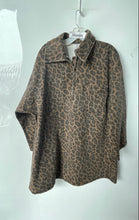 Load image into Gallery viewer, Elengatine Womens Brown Leopard Print Denim 1/2 Zip Mini Dress Size S With Tag
