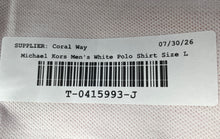 Load image into Gallery viewer, Michael Kors Mens White Short Sleeve Two Flap Pockets Polo Shirt Size Large

